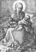 Madonna with the Swaddled Infant 1520 Engraving Albrecht Durer